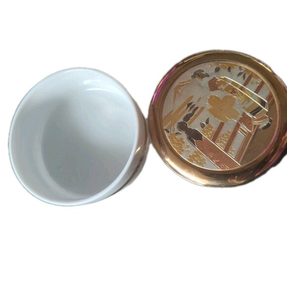 2 Art Of Chokin Trinket Dish Fan 24 KT Gold & Trinket Box/W Lid Japan - Picture 6 of 7